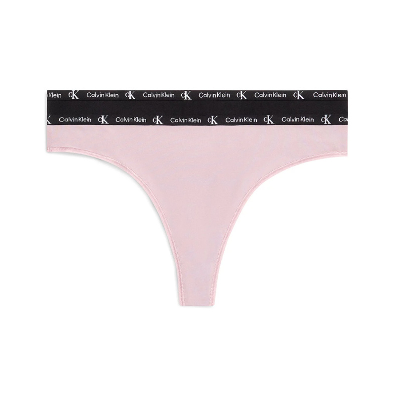 Dámská tanga Micro 1996 2Pack QD5035E-C4U - Calvin Klein L