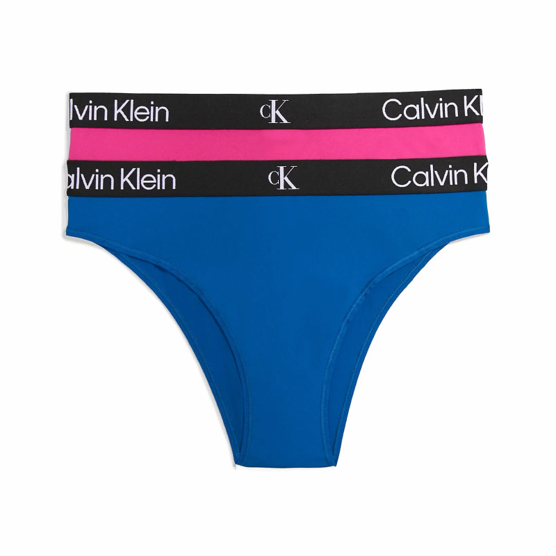 Dámské brazilky Micro 1996 2Pack QD5037E-C0Z - Calvin Klein S