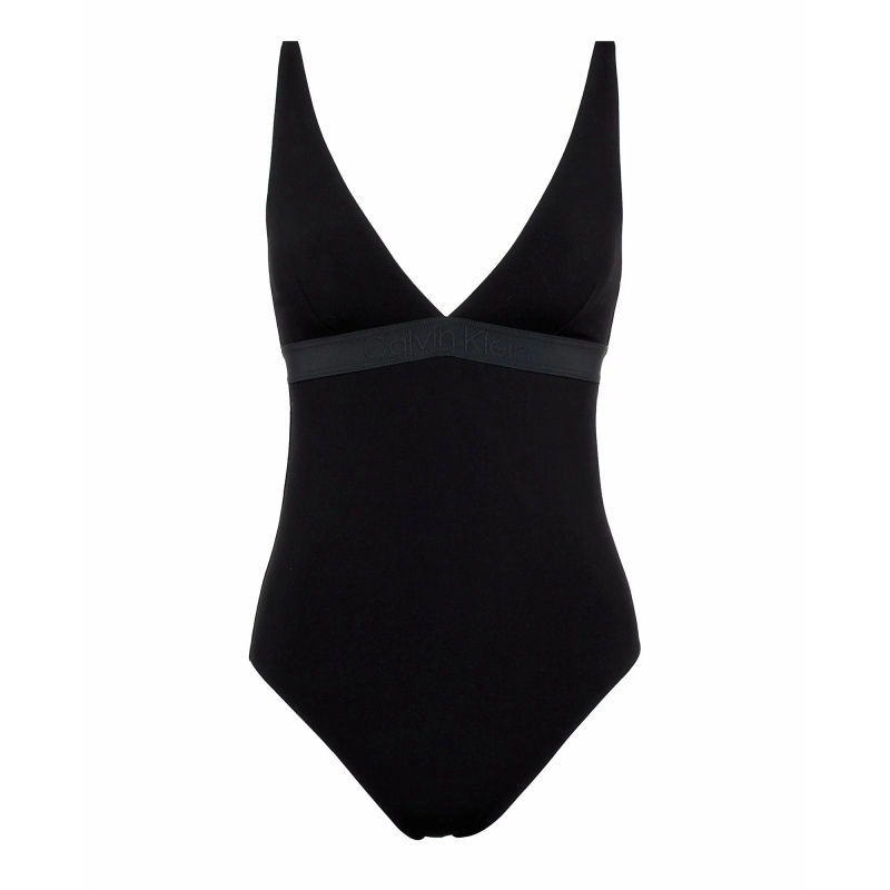 Dámské jednodílné plavky KW0KW02137-BEH - Calvin Klein L