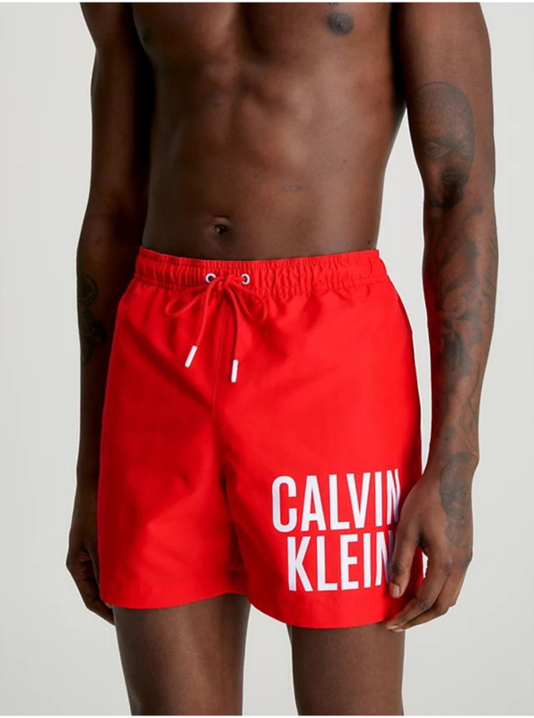 Červené pánské plavky Calvin Klein Underwear - Pánské