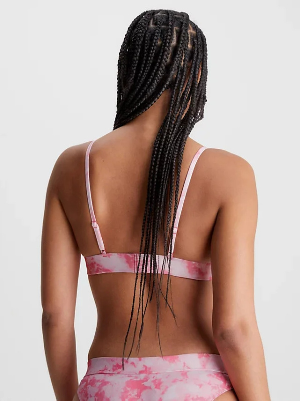 Dámská plavková podprsenka bikini KW0KW02121 OJV růžová - Calvin Klein S