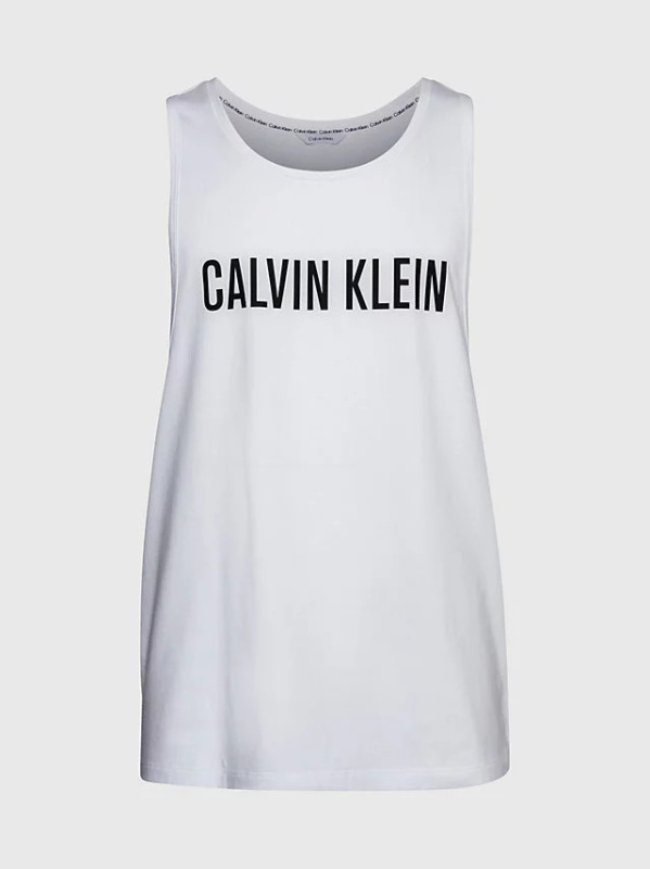 Pánské plážové tílko KM0KM00837 YCD bílá - Calvin Klein M