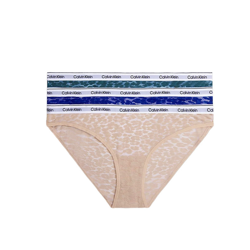 3PACK dámské kalhotky Calvin Klein nadrozměr vícebarevné (QD5080E-GP8) 3XL