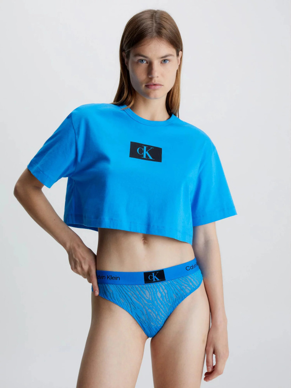 Dámský top QS6946E CC4 modré - Calvin Klein M