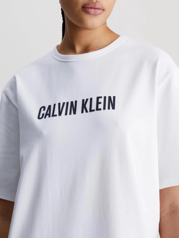 Dámská noční košile QS7126E 100 bílá - Calvin Klein S