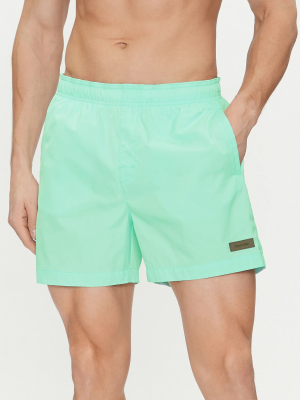 Pánské plavky KM0KM00939 CCP mentolová - Calvin Klein XL