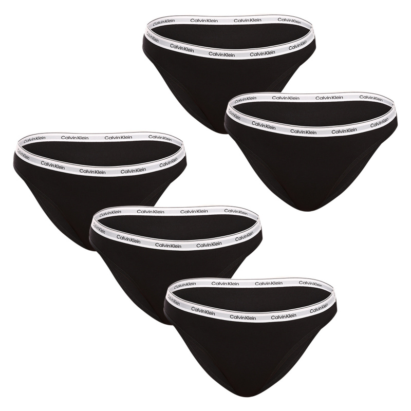5PACK dámské kalhotky Calvin Klein černé (QD5208E-UB1) M