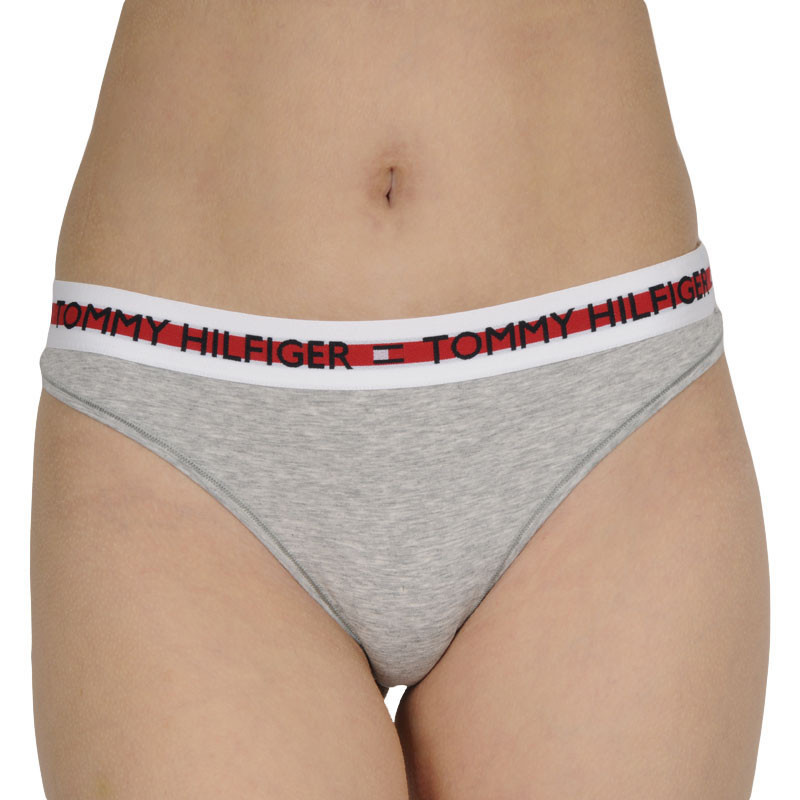 Dámská tanga Tommy Hilfiger šedá (UW0UW02458 PG5) S