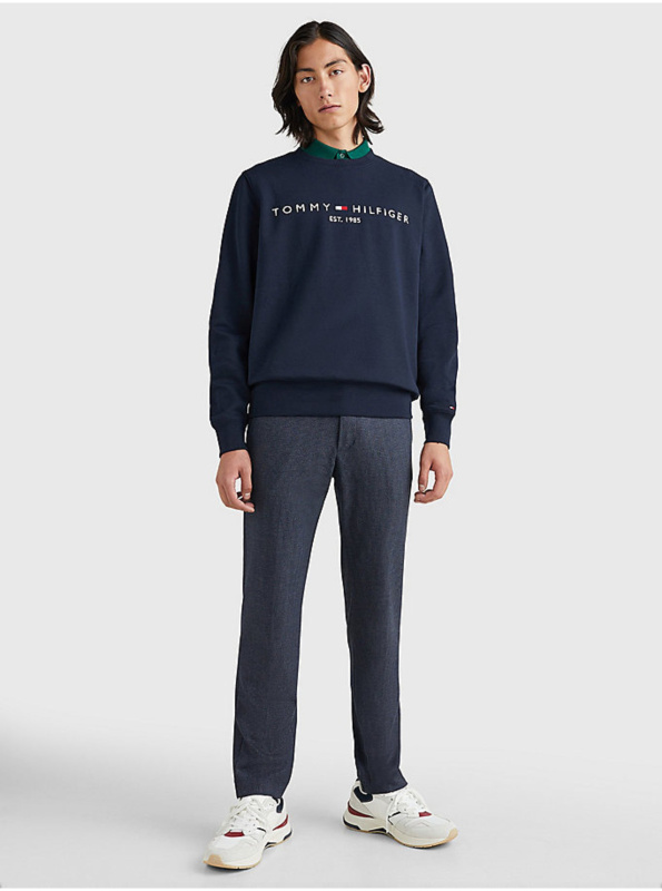 Tommy Hilfiger pánská tmavě modrá mikina Logo
