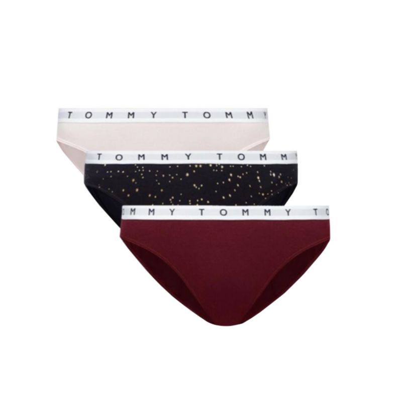 TOMMY HILFIGER DÁMSKÉ BIKINY 3-PACK FIGS xs