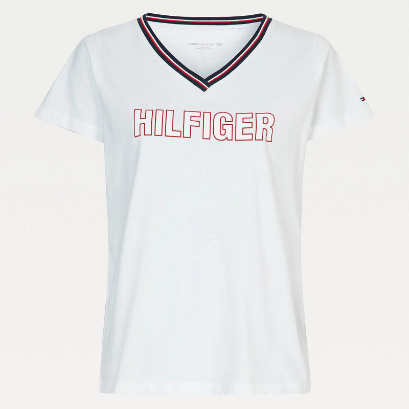 Dámské Tričko s krátkým rukávem UW0UW02983-YBR - Tommy Hilfiger XS