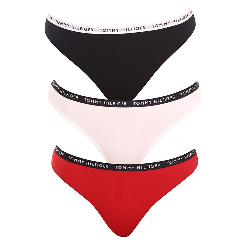 3PACK dámská tanga Tommy Hilfiger vícebarevná (UW0UW02829 0WS) M