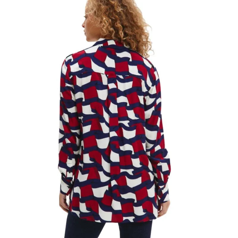 Tommy Hilfiger Viskózová košile W WW0WW31447 36