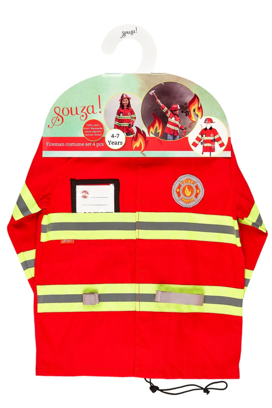 Souza! - dětský kostým - Hasič - 4-7 let, 110-122 cm
