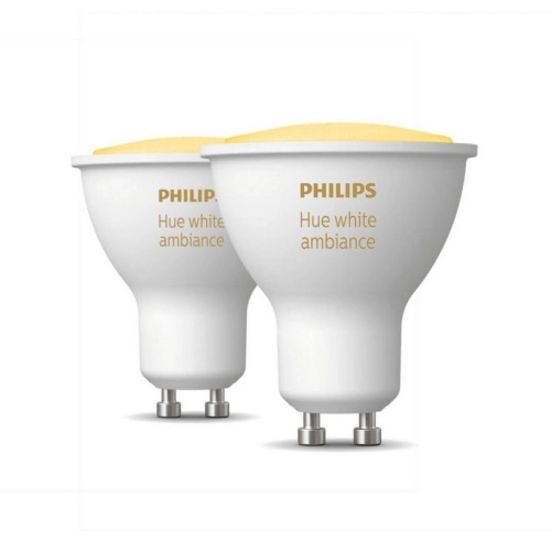 Philips Hue Chytrá žárovka White Ambiance GU10 4,2W 2200-6500K 400lm, 2 ks