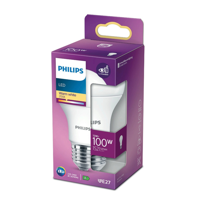 Philips Classic LED žárovka E27, 13 W, 1521 lm, 2700 K