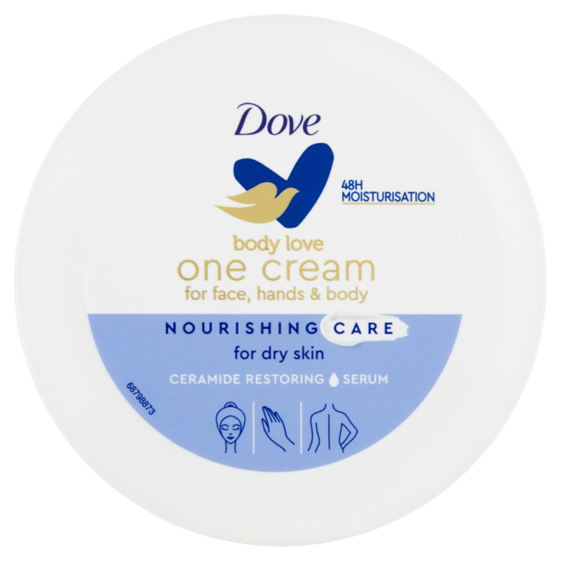 Dove Body Love vyživující krém na tvář, ruce a tělo 250 ml