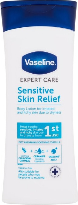 Vaseline Sensitive Skin Relief hydratační tělové mléko pro suchou a svědící pokožku 400 ml