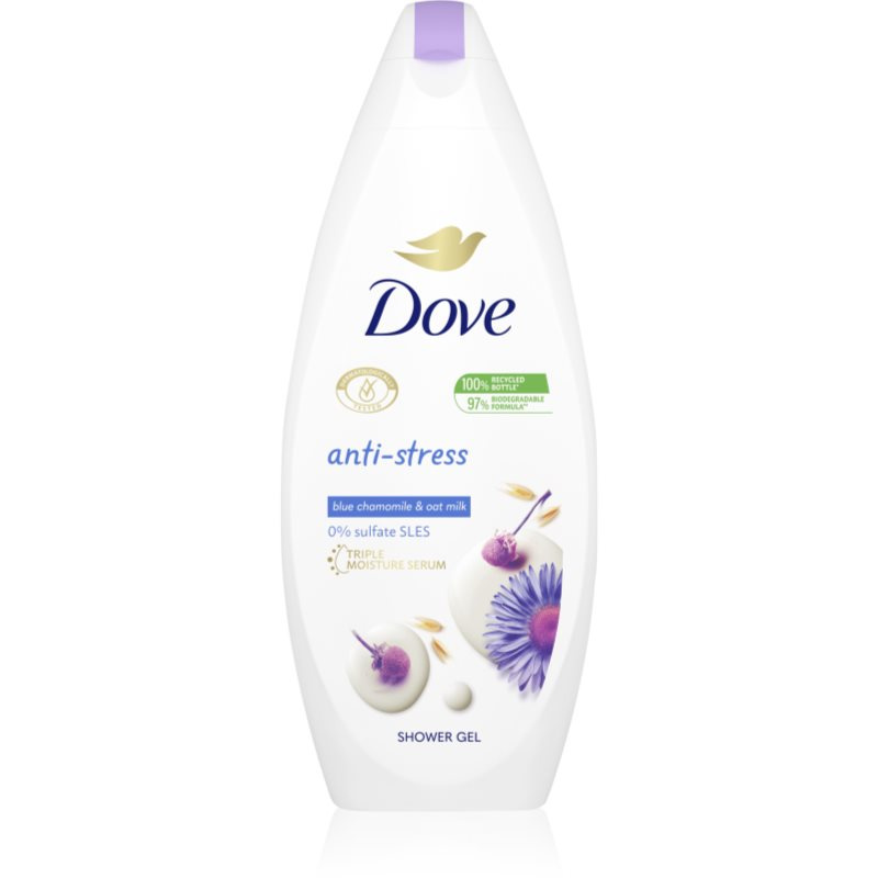 Dove Anti-Stress relaxační sprchový gel Blue Chamomile & Oat Milk 250 ml
