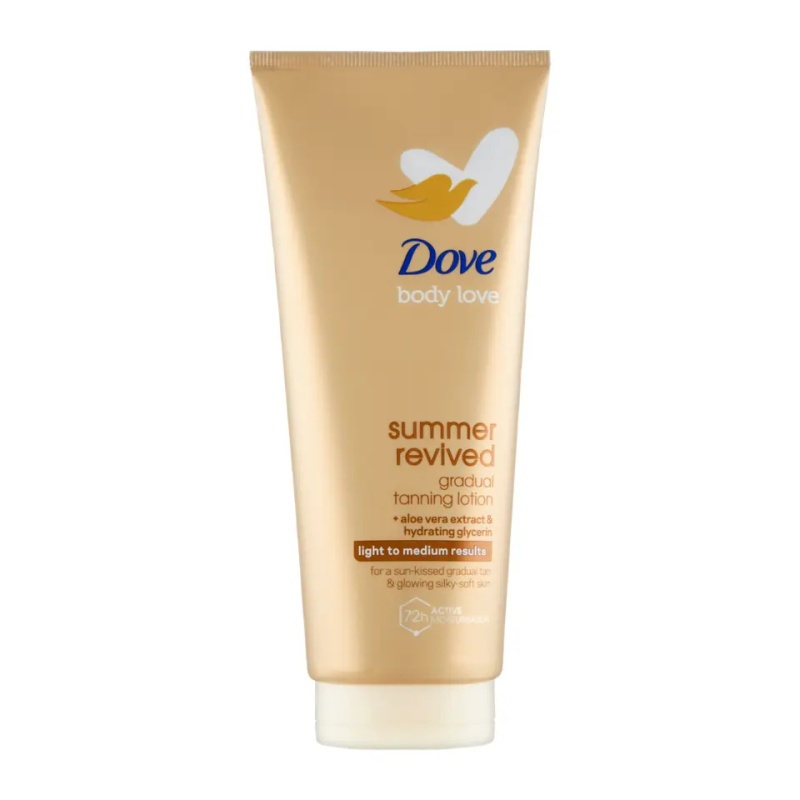 Dove DermaSpa Summer Revived samoopalovací tělové mléko odstín Light to Medium 200 ml