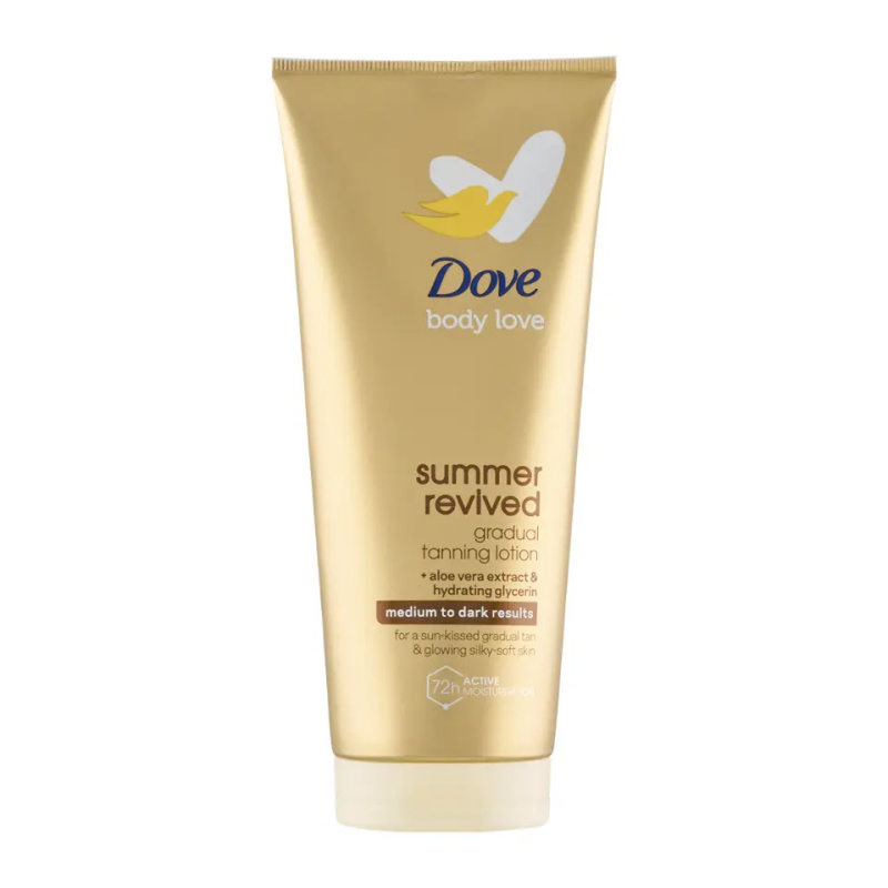 Dove DermaSpa Summer Revived samoopalovací tělové mléko odstín Medium to Dark 200 ml