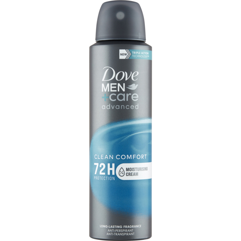Dove Men+Care Advanced antiperspirant ve spreji pro muže Clean Comfort 150 ml