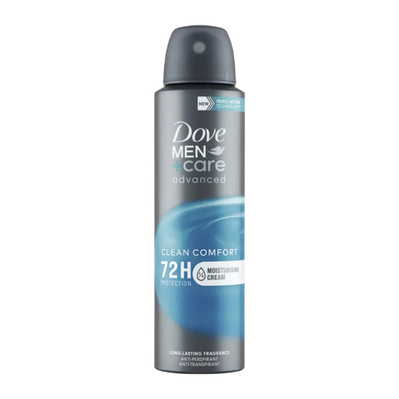 Dove Men+Care Advanced antiperspirant ve spreji pro muže Clean Comfort 150 ml