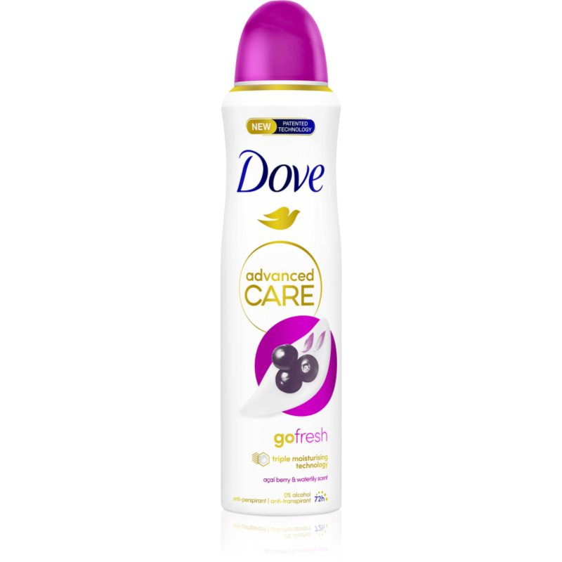 Dove Advanced Care Antiperspirant antiperspirant ve spreji 72h Acai Berry & Waterlily 150 ml