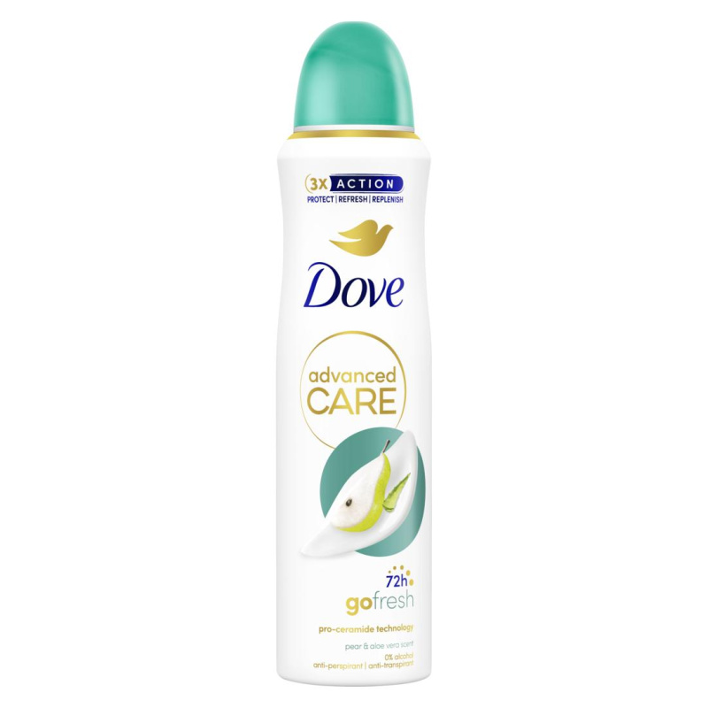 Dove Advanced Care Antiperspirant antiperspirant ve spreji 72h Pear & Aloe 150 ml