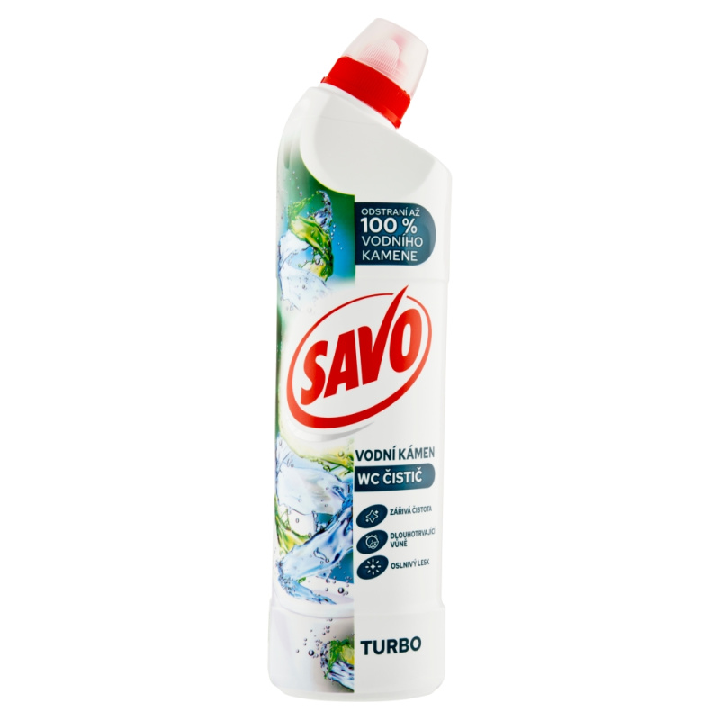 Savo Turbo - WC čistič - na vodní kámen, 700 ml