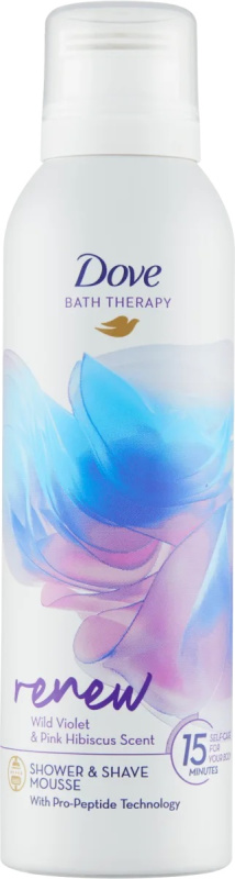 Dove Bath Therapy Renew sprchová pěna Wild Violet & Pink Hibiscus 200 ml