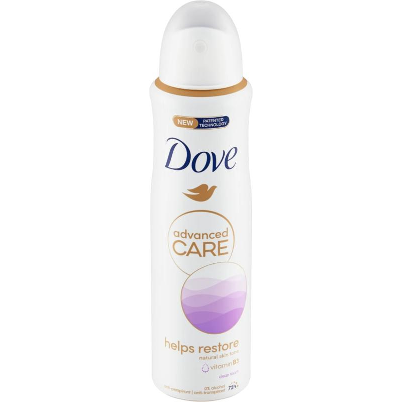 Dove Advanced Care Helps Restore antiperspirant bez alkoholu Clean Touch 150 ml