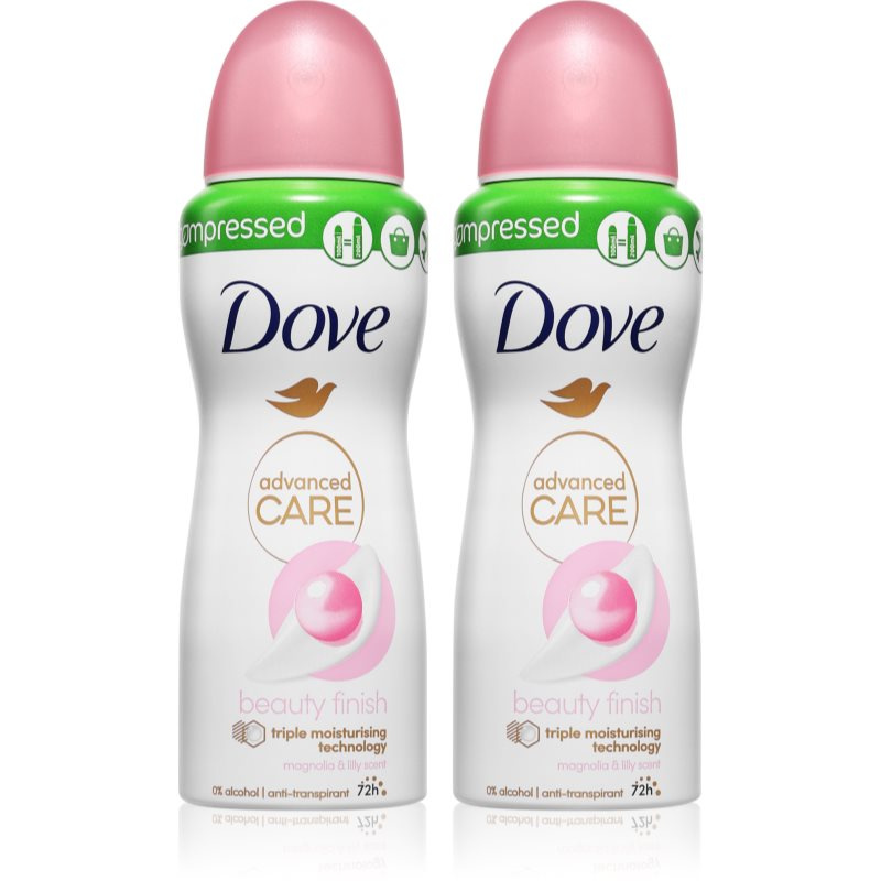 Dove Advanced Care Beauty Finish antiperspirant sprej 2x100 ml