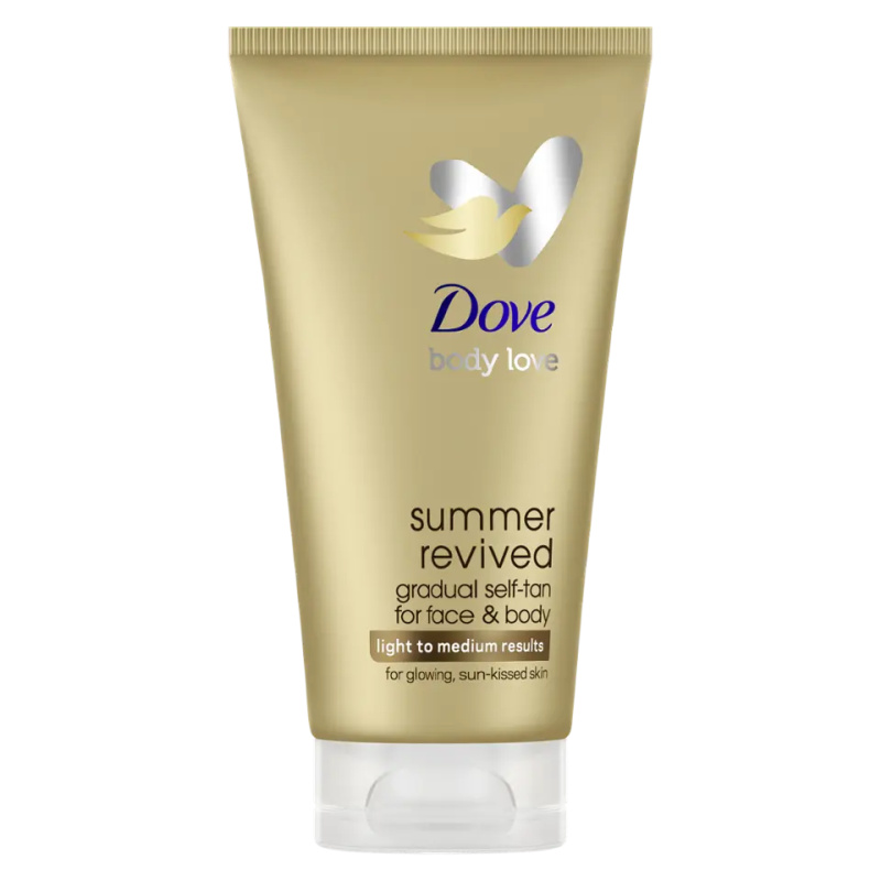 Dove Summer Revived samoopalovací mléko na obličej a tělo odstín LIght to Medium 75 ml