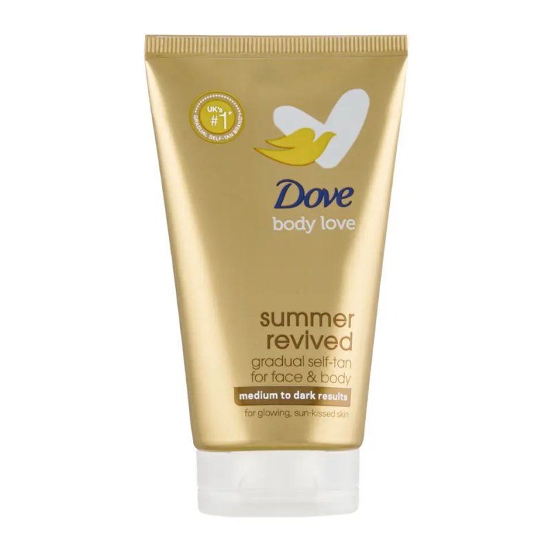 Dove Summer Revived samoopalovací mléko na obličej a tělo odstín Medium to Dark 75 ml