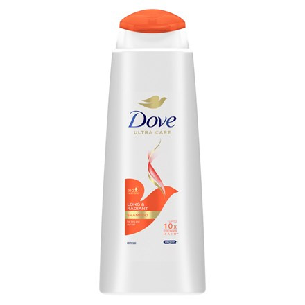 Dove Long & Radiant šampon pro unavené vlasy bez lesku 400 ml