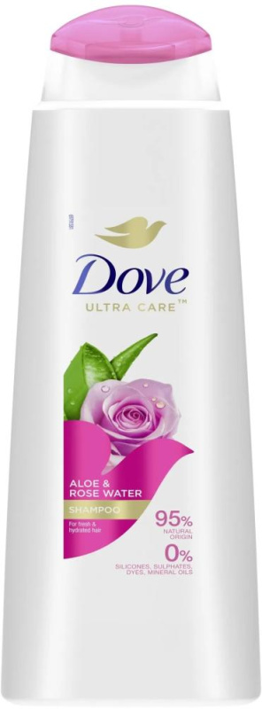 Dove Aloe & Rose Water šampon pro hydrataci a lesk 400 ml