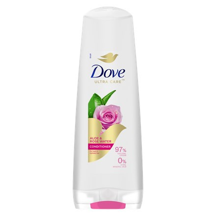 Dove Aloe & Rose Water kondicionér pro hydrataci a lesk 350 ml