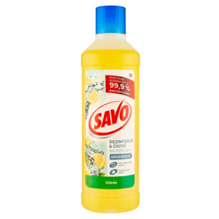 Savo  Čisticí prostředek Savo- dezinfekce, na podlahy, citron, 1 l