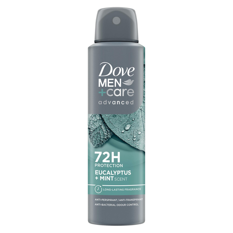 Dove Men+Care Advanced antiperspirant ve spreji 72h Eucalyptus & Mint 150 ml