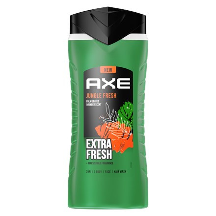 Axe Jungle Fresh sprchový gel na obličej, tělo a vlasy Palm Leaves & Amber 400 ml