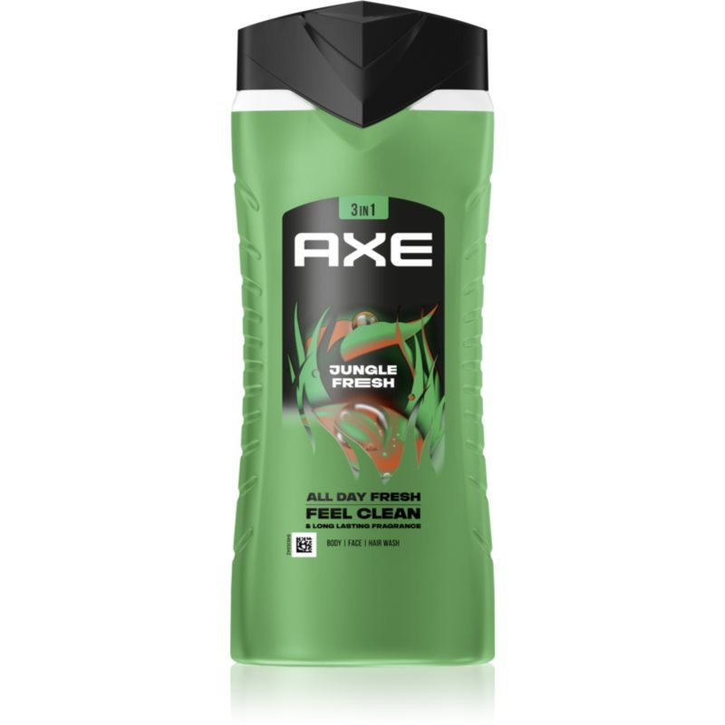Axe Jungle Fresh sprchový gel na obličej, tělo a vlasy Palm Leaves & Amber 400 ml