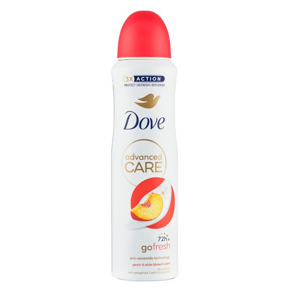 Dove Advanced Care Antiperspirant antiperspirant ve spreji 72h Peach & White Blossom 150 ml