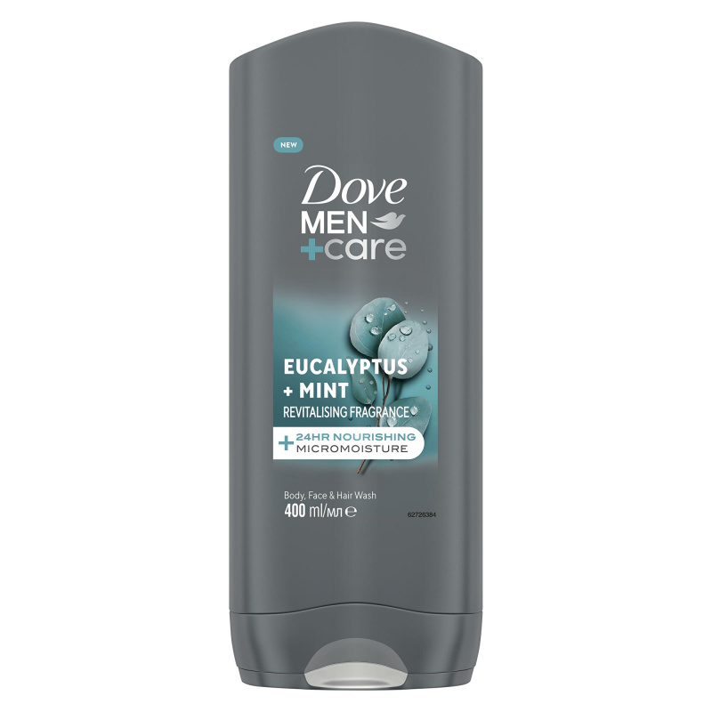 Dove Men+Care Advanced sprchový gel na obličej, tělo a vlasy pro muže Eucalyptus & Mint 400 ml