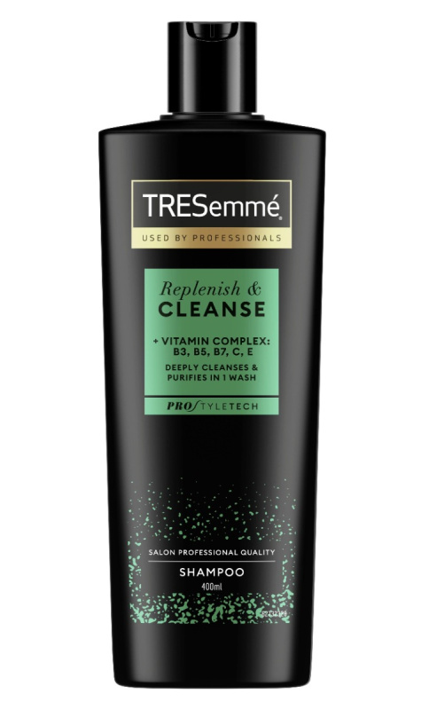 TRESemmé Replenish & Cleanse šampon pro mastné vlasy s vitamíny Pro Style Technologie™ 400 ml