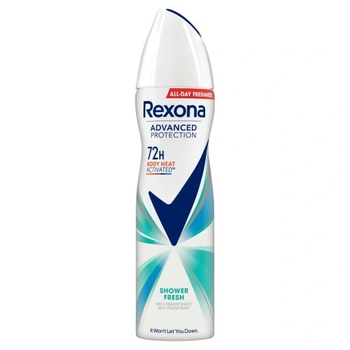 Rexona Advanced Protection Shower Fresh antiperspirant ve spreji 72h 150 ml
