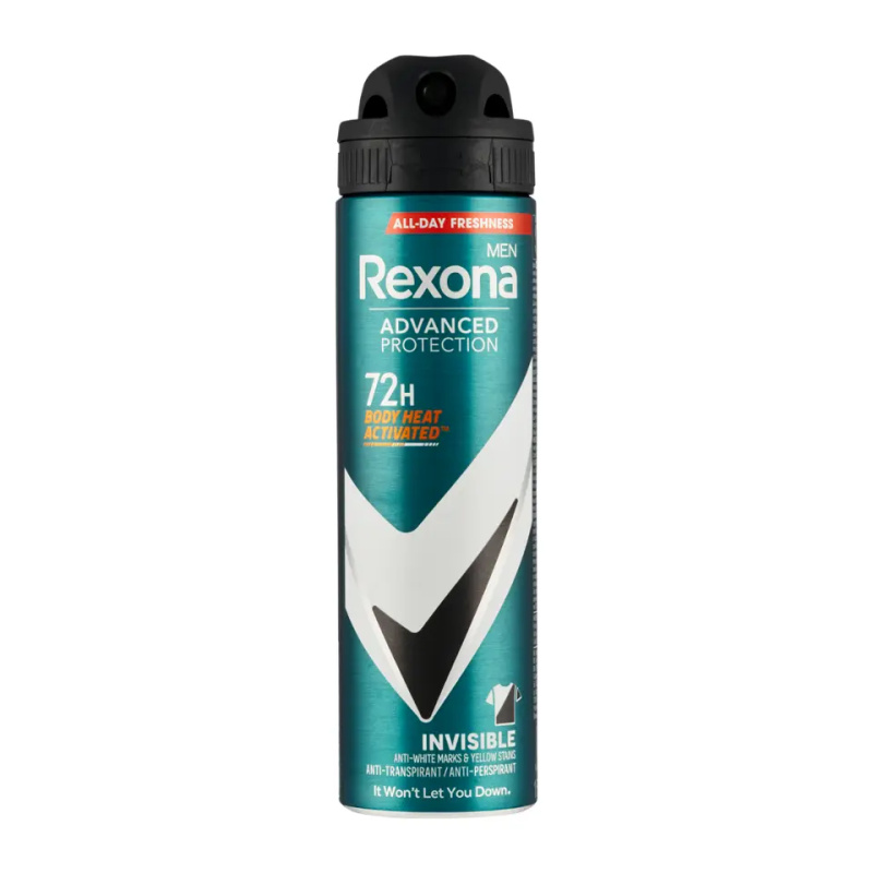 Rexona Men Advanced Protection antiperspirant proti bílým a žlutým skvrnám 72h pro muže Invisible 150 ml