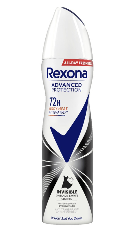 Rexona Advanced Protection Invisible antiperspirant ve spreji 72h 150 ml