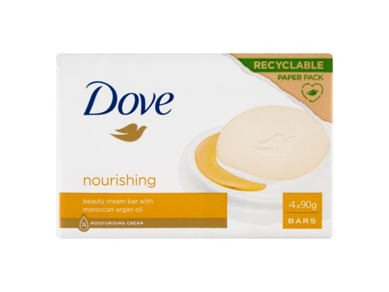 Dove Cream Oil tuhé mýdlo s arganovým olejem 4x90 g