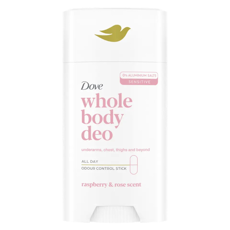 Dove Raspberry & Rose tuhý deodorant na tělo 75 ml